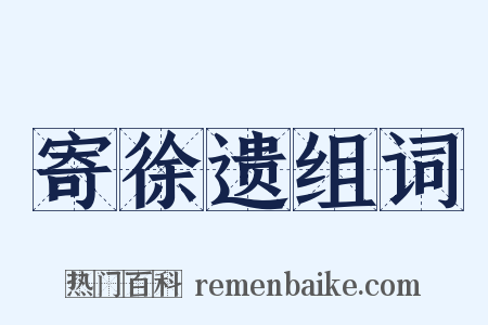 寄徐遗组词是什么意思的图片
